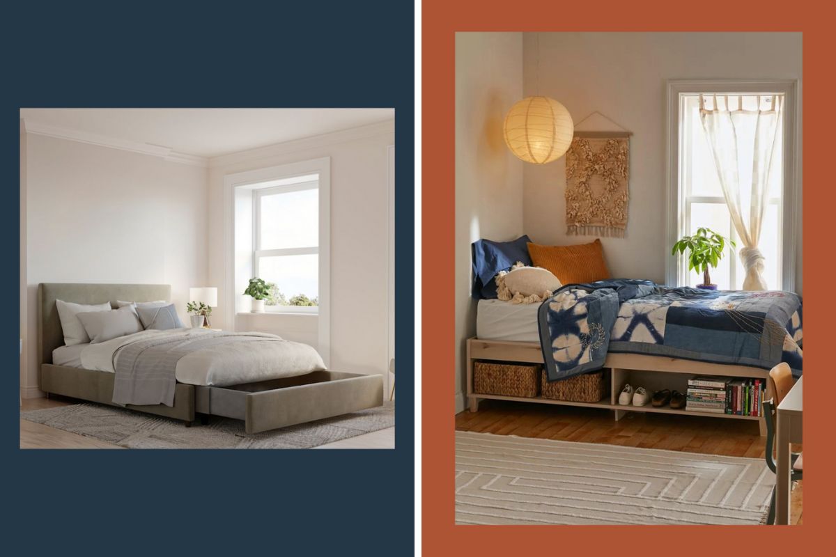 bedroom storage from crate and barrel