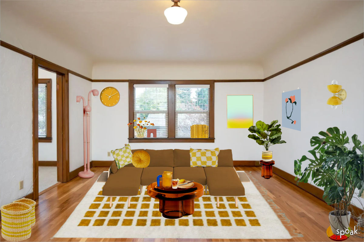 midcentury yellow design