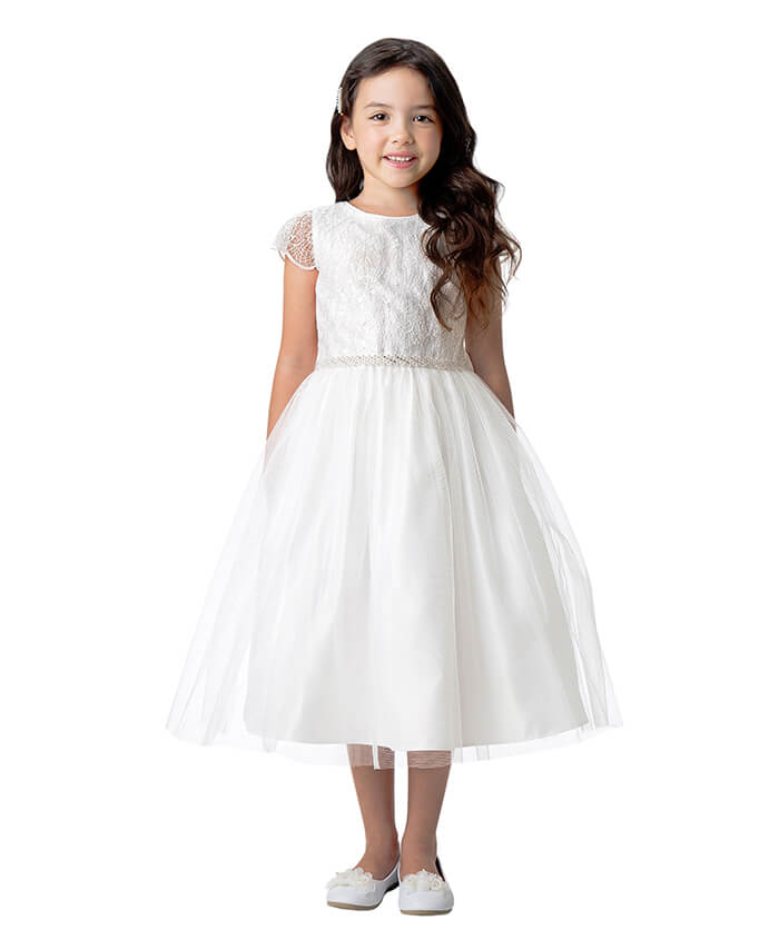 little girl wearing a dress