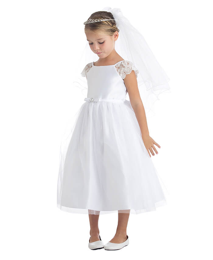 little girl wearing a dress