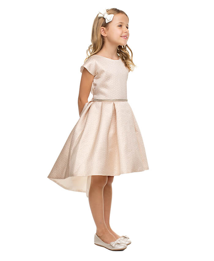 little girl wearing a dress