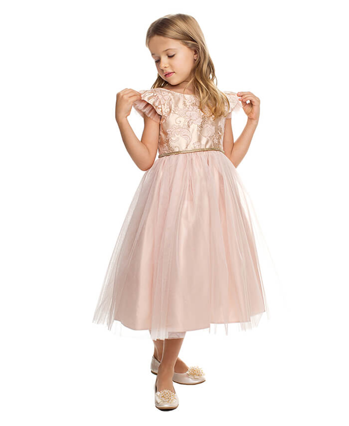 little girl wearing a dress