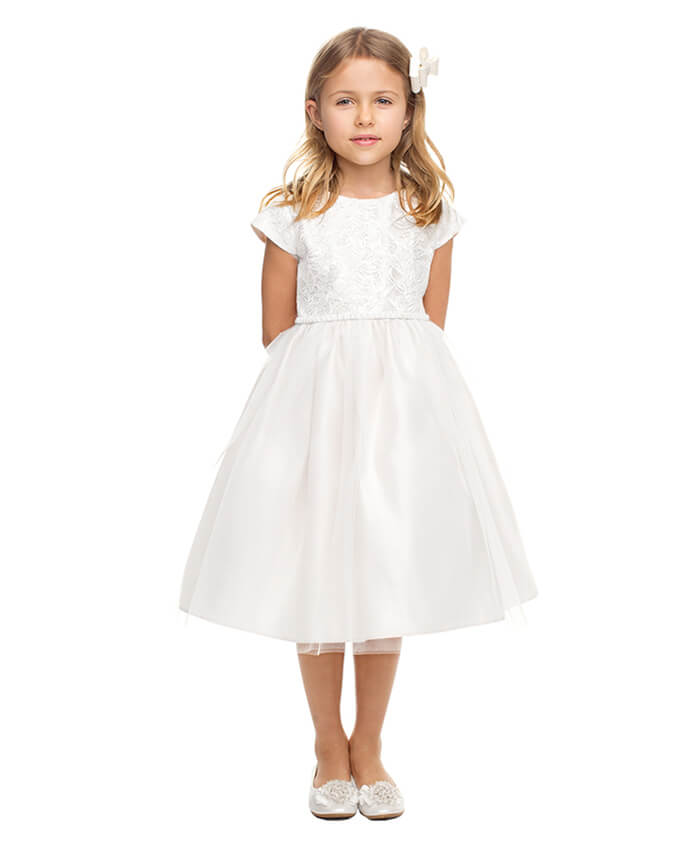 little girl wearing a dress