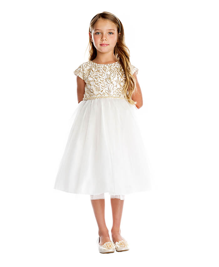 little girl wearing a dress