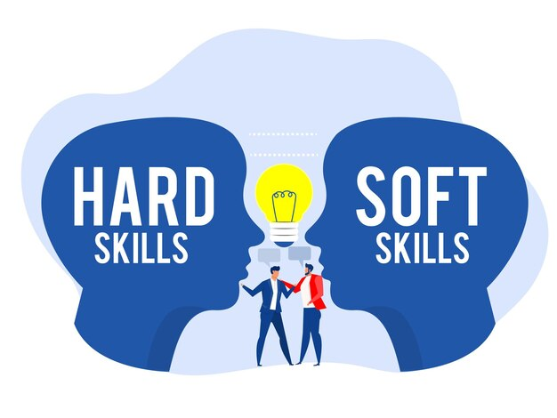 An image illustrating the connection between hard and soft skills