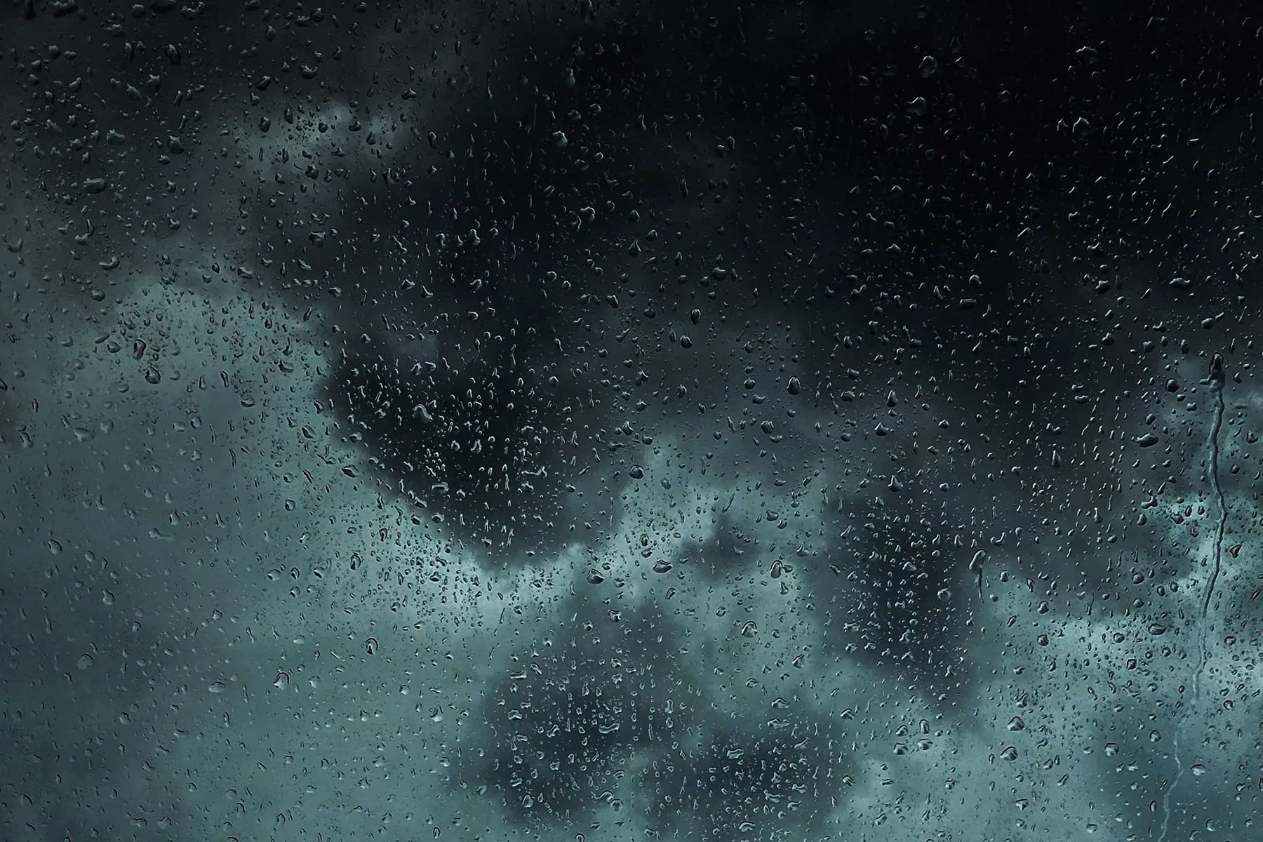 Rain drops on a window.