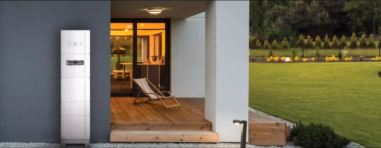 A home with a solar panel on the front porch and a Redback Solar Inverter.