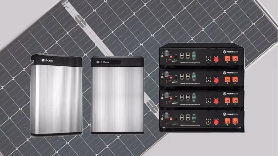 A solar power system with a battery and a charger.