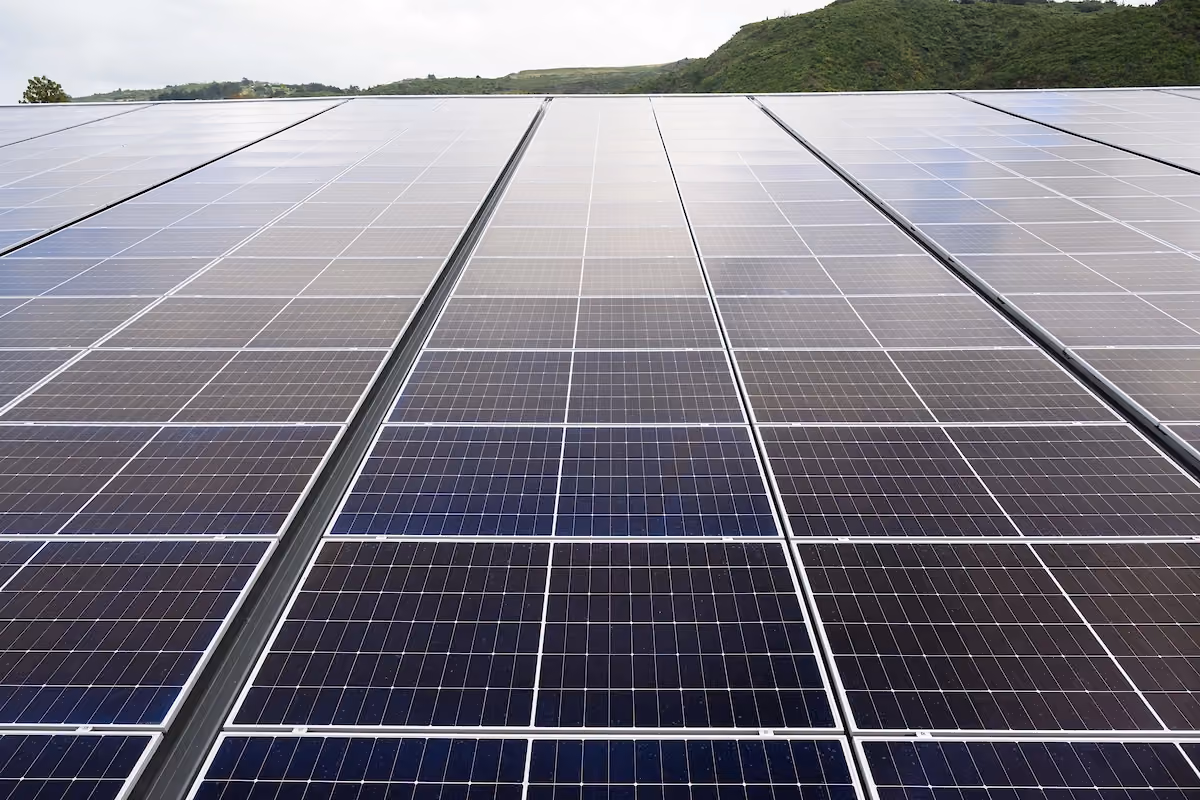 Close up of the solar panel roof installation on the Uniplas property as part of a Commercial Solar Project in Wellington NZ