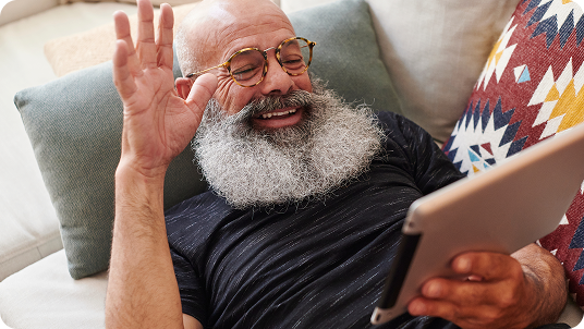 A doctor conducting a virtual appointment for a patience health plan