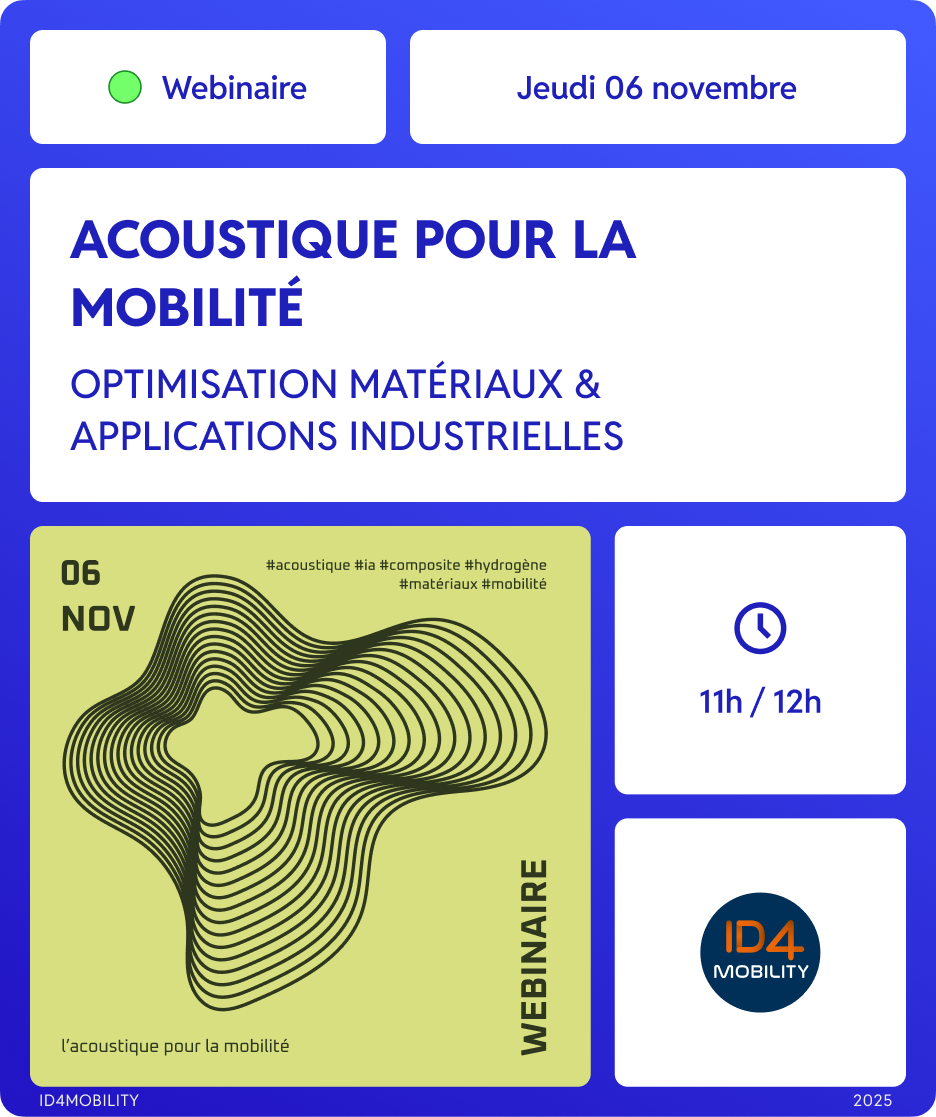 [WEBINAIRE] Acoustique pour la mobilité : optimisation matériaux & applications industrielles