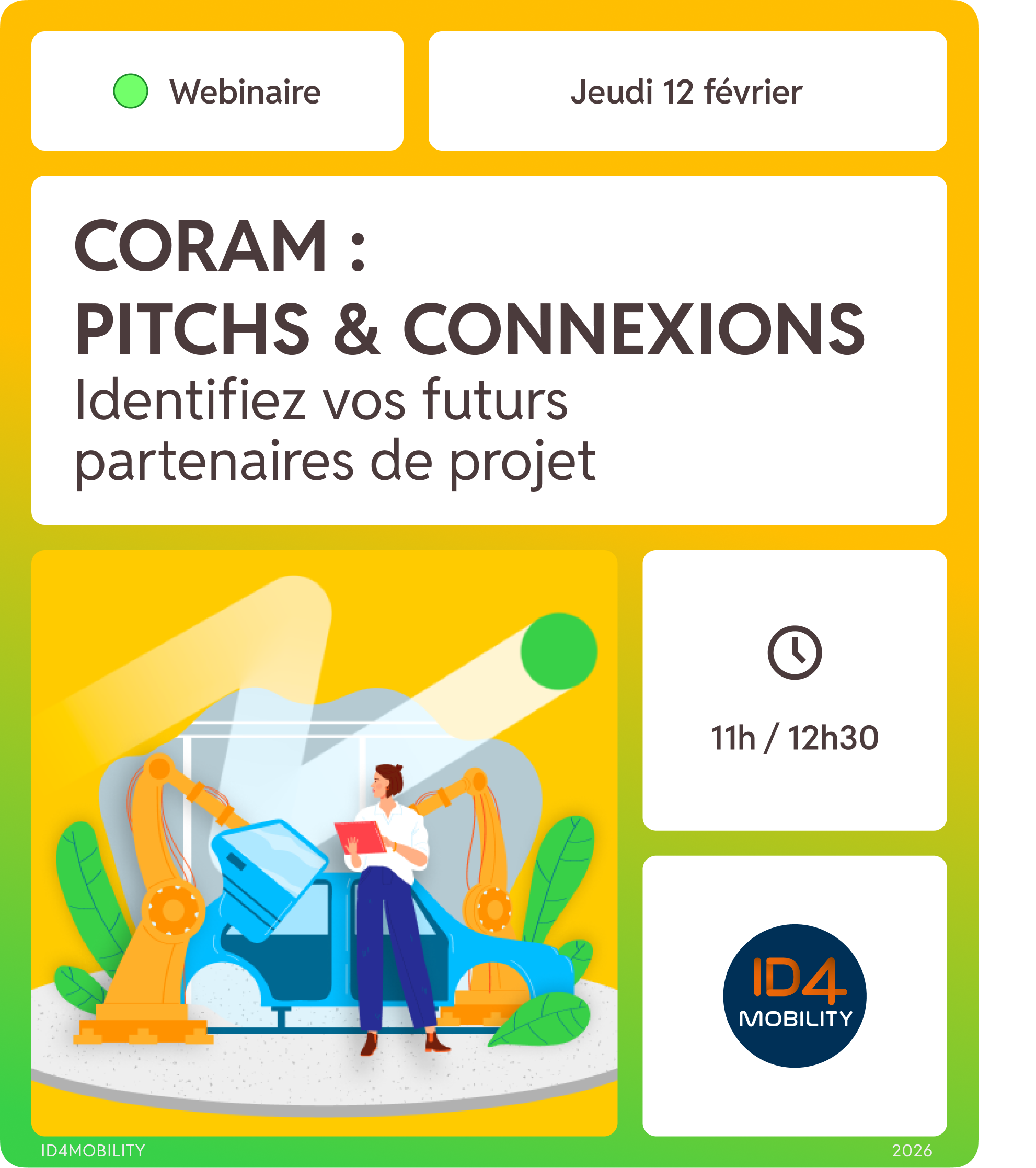 [WEBINAIRE] CORAM – Pitch & Connexions : identifiez vos futurs partenaires de projet
