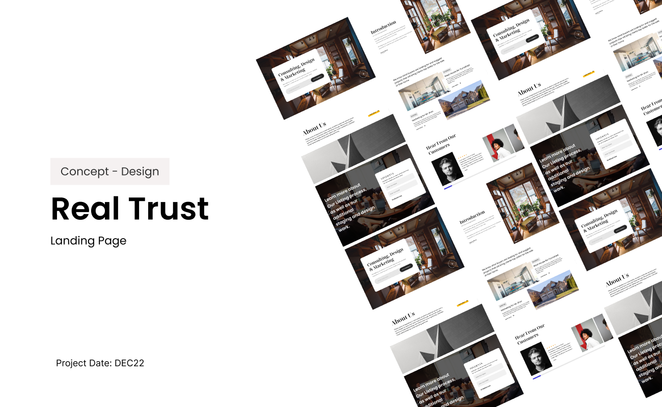 Real Trust concept landing page