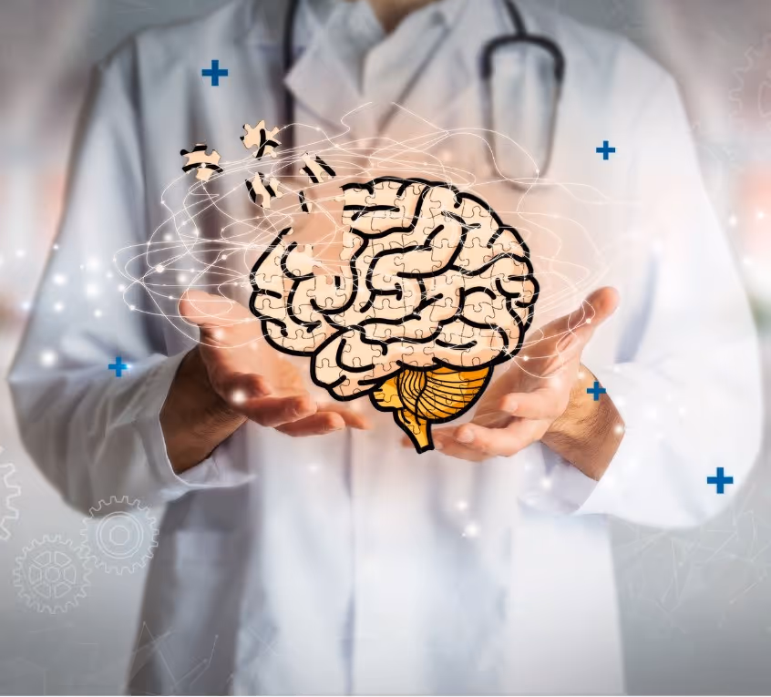 Dizzy woman with balance problems