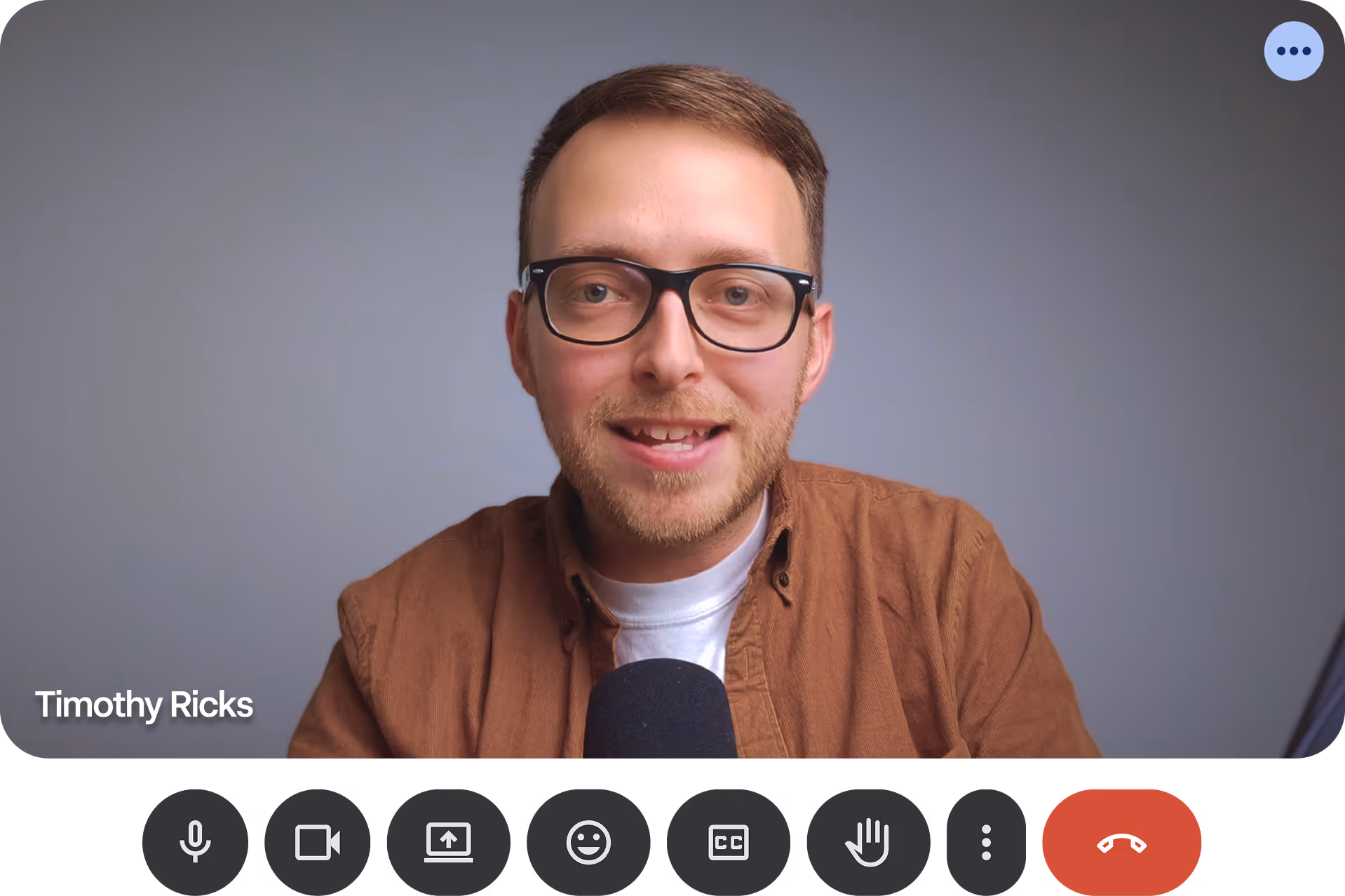Image of Timothy on a video call