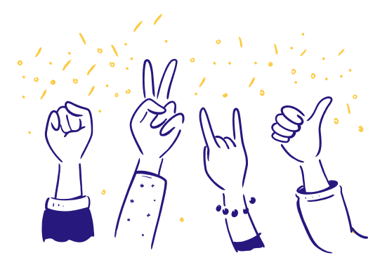 Illustration of human hands.