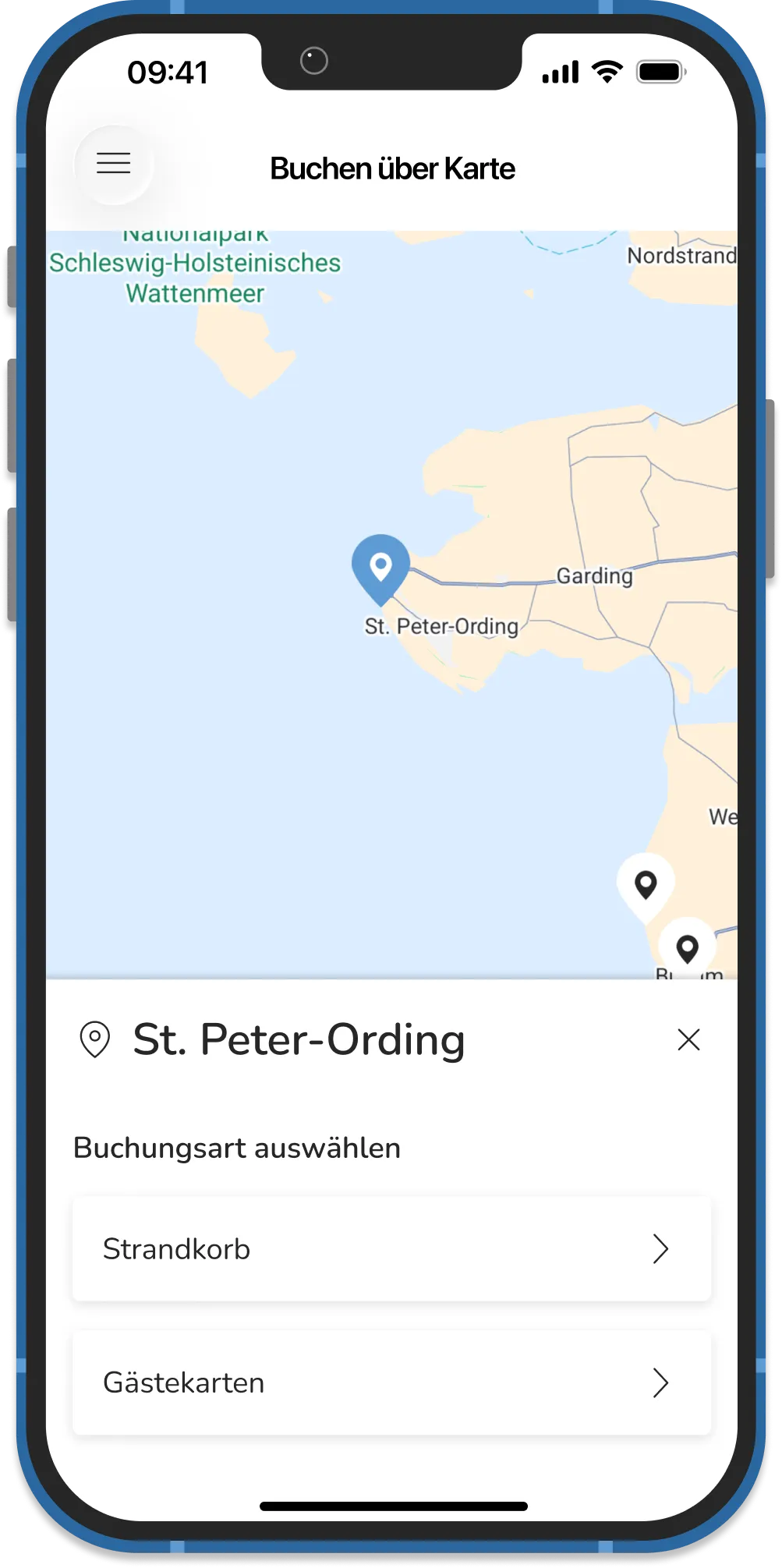 Strandkorbuebersicht