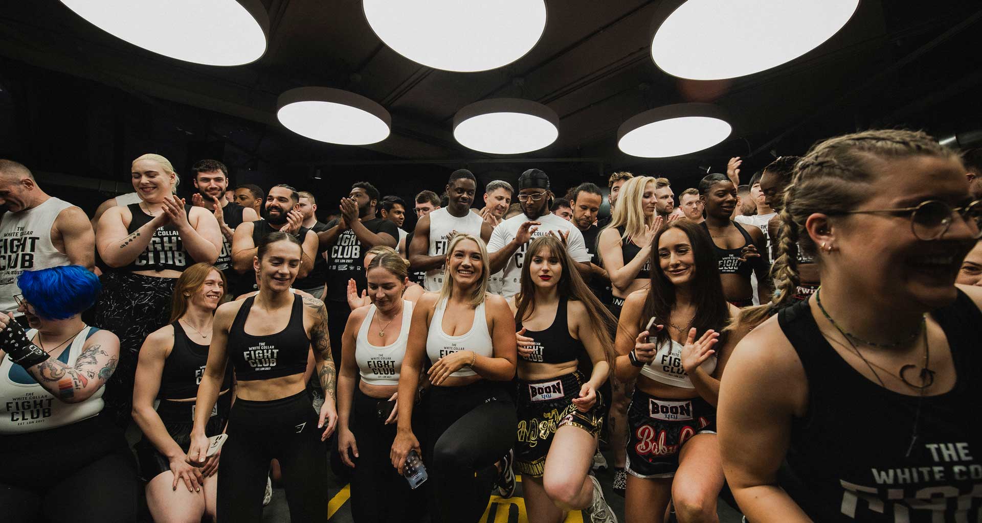 boxing class in ring training for the white collar fight club