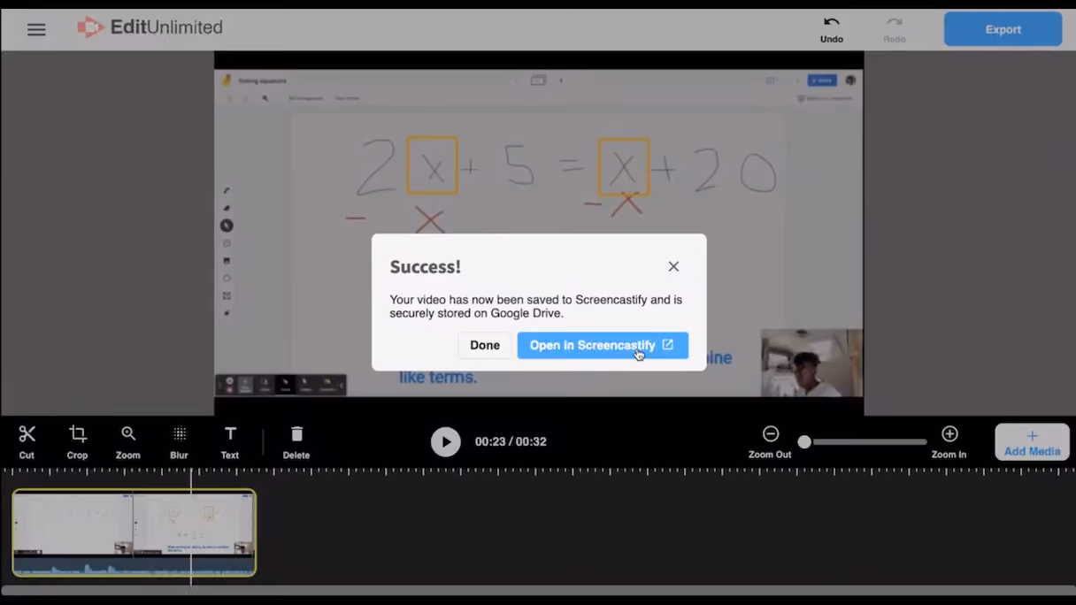 How to Export to Screencastify in Edit