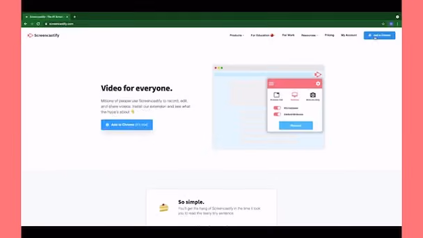 Install the Screencastify Record Extension