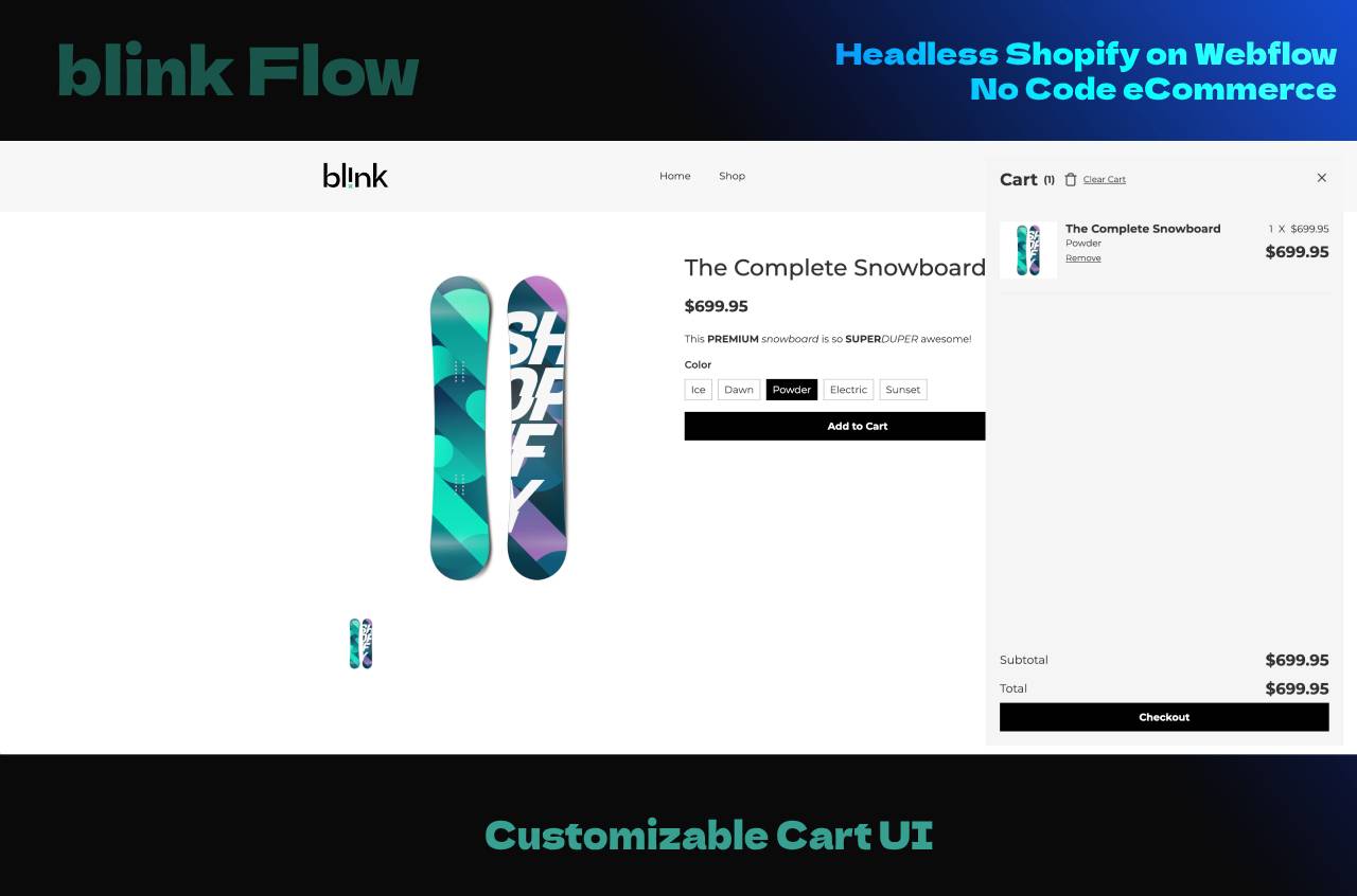 customize any part of your store, including the cart experience