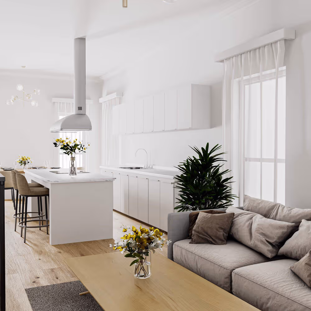 Neubau Mehrfamilienhaus in Hamburg Marienthal in klassischer Rotklinker-Optik offene Wohnküche 