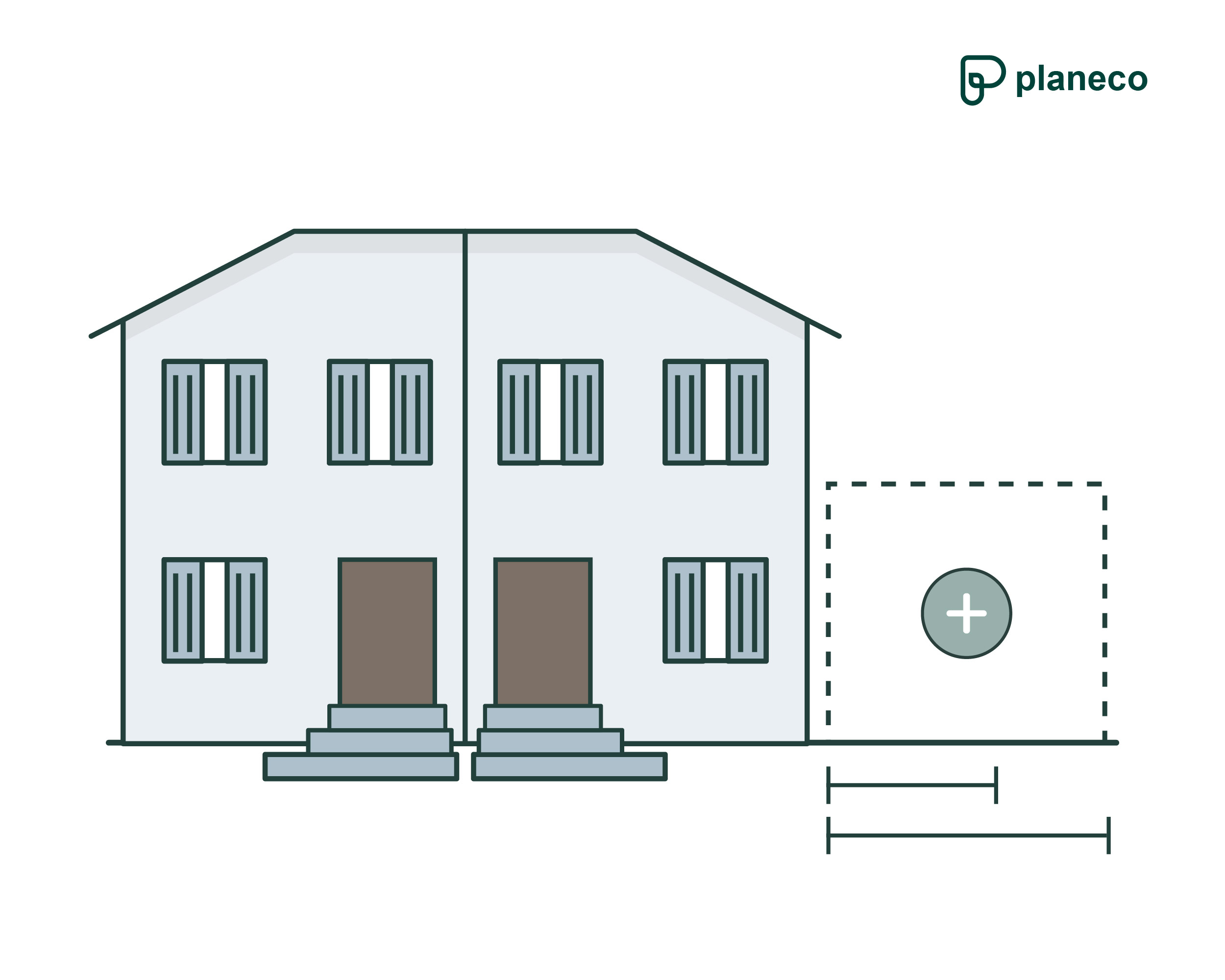 Anbau an Doppelhaushälfte: Abstand und Genehmigung | Planeco Building