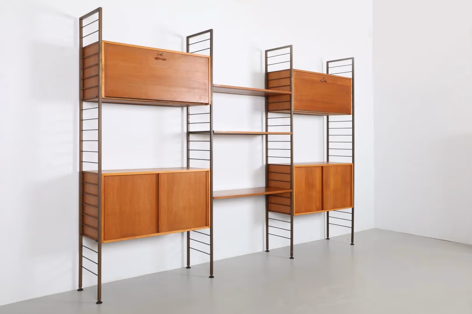 Impressive Robert Heal 'Ladderax' Three Bay Shelving Unit by Staples