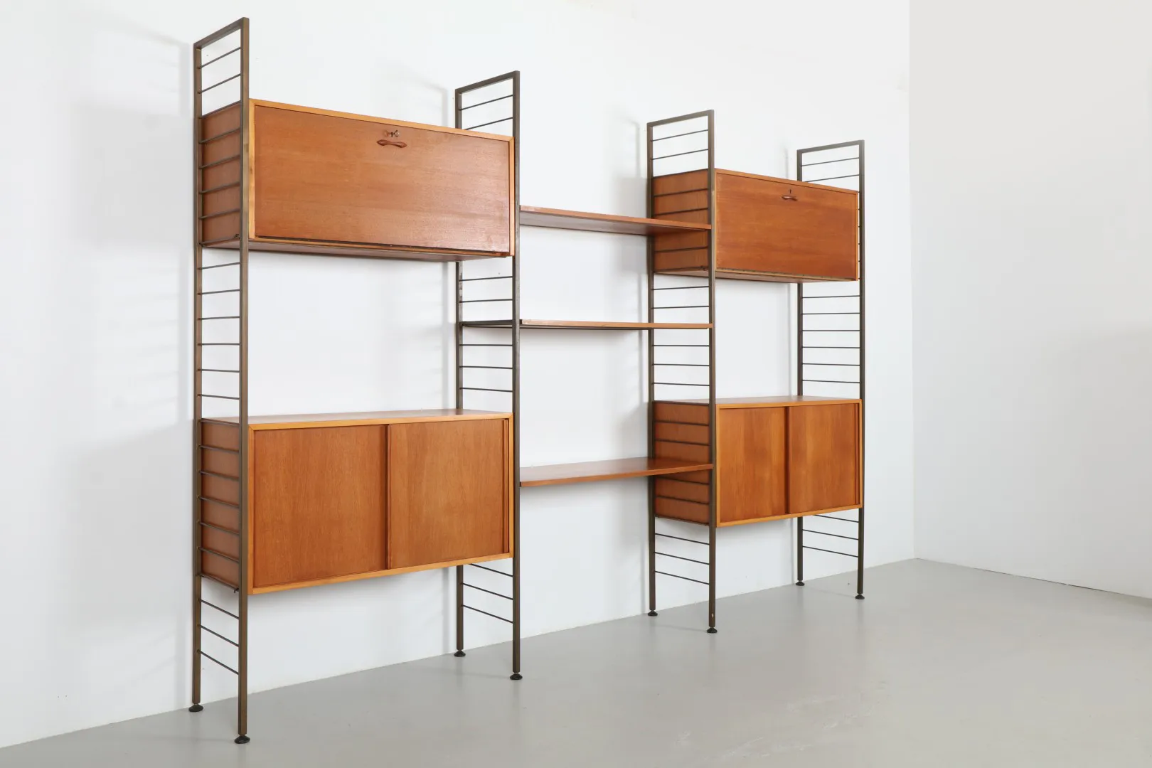 Impressive Robert Heal 'Ladderax' Three Bay Shelving Unit by Staples