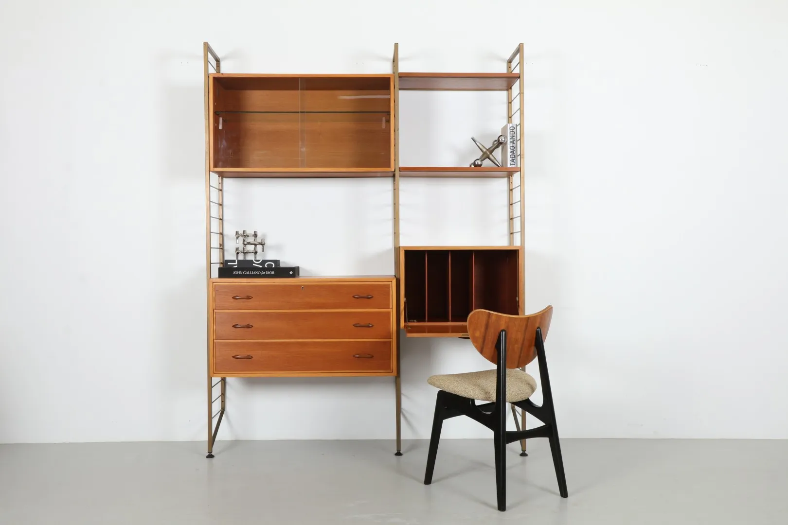 Chic Robert Heal 'Ladderax' Two Bay Shelving Unit by Staples