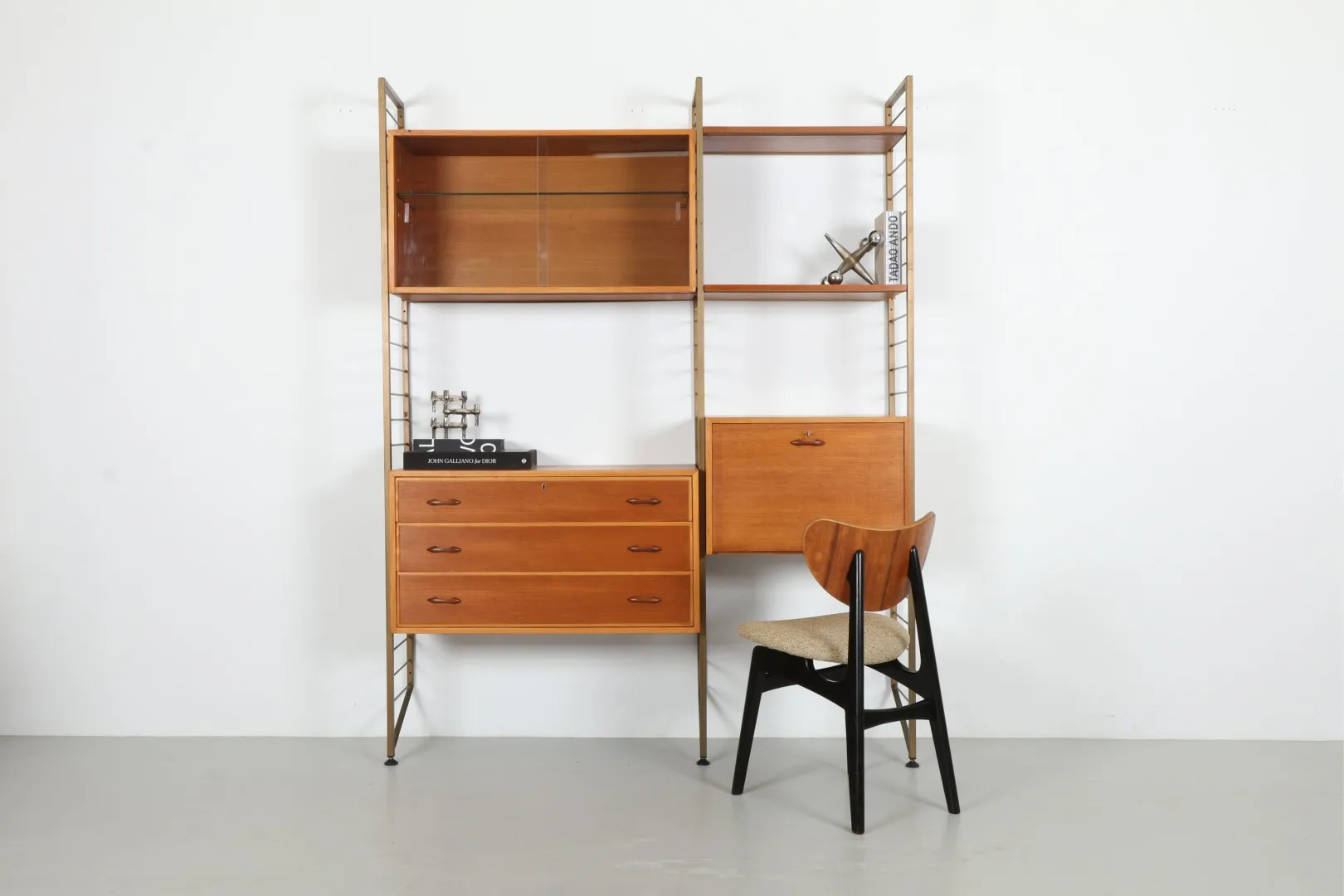Chic Robert Heal 'Ladderax' Two Bay Shelving Unit by Staples