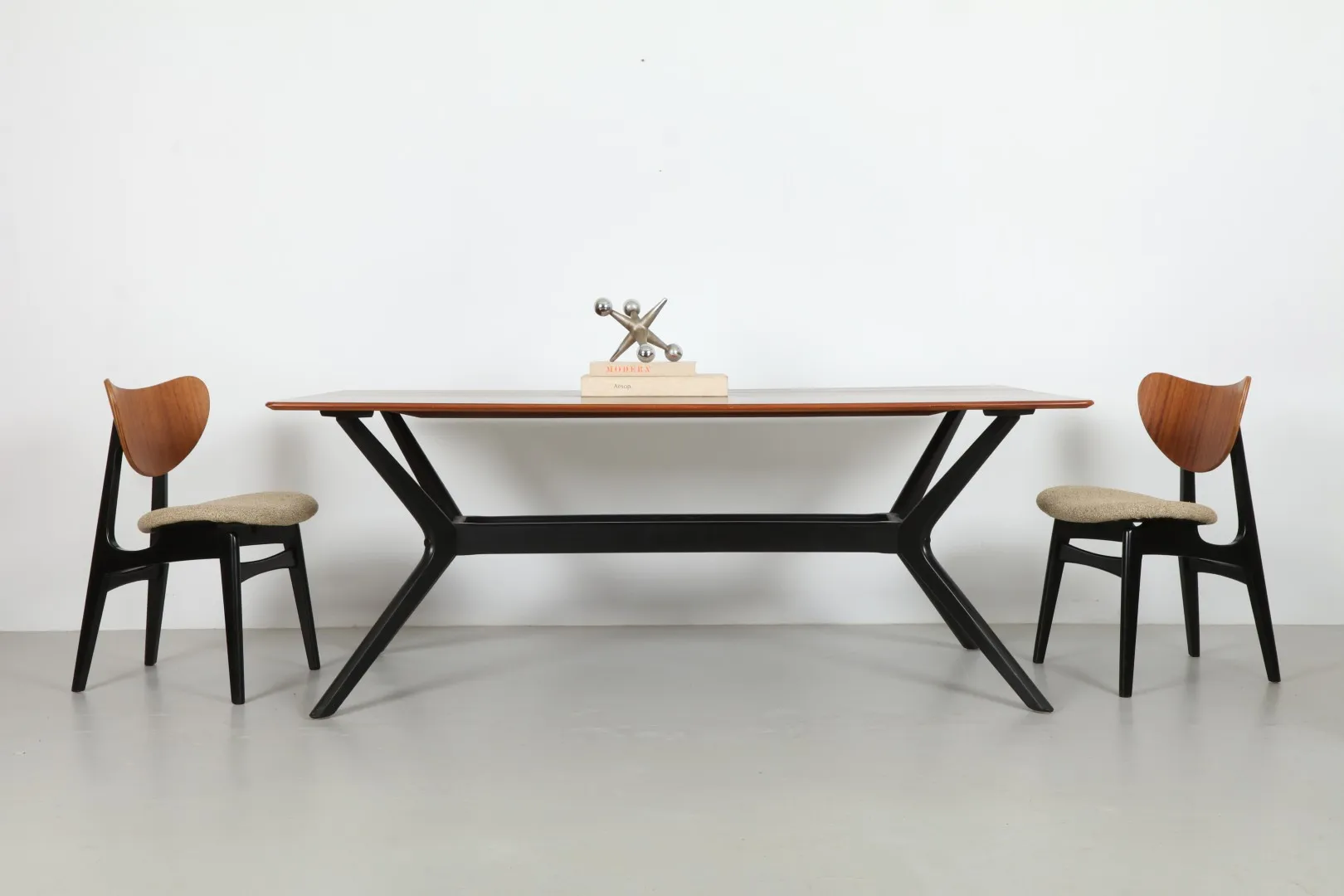 Bold Victor Wilkins Tola and Black Large 'Helicopter' Large Dining Table by G-Plan