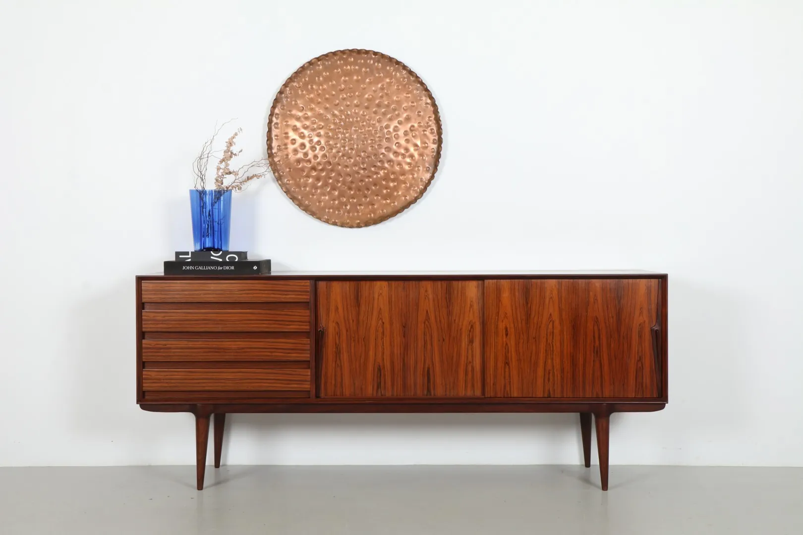 Epic Mid-Century 'Copper Ware' Wall Hanging by Hanro