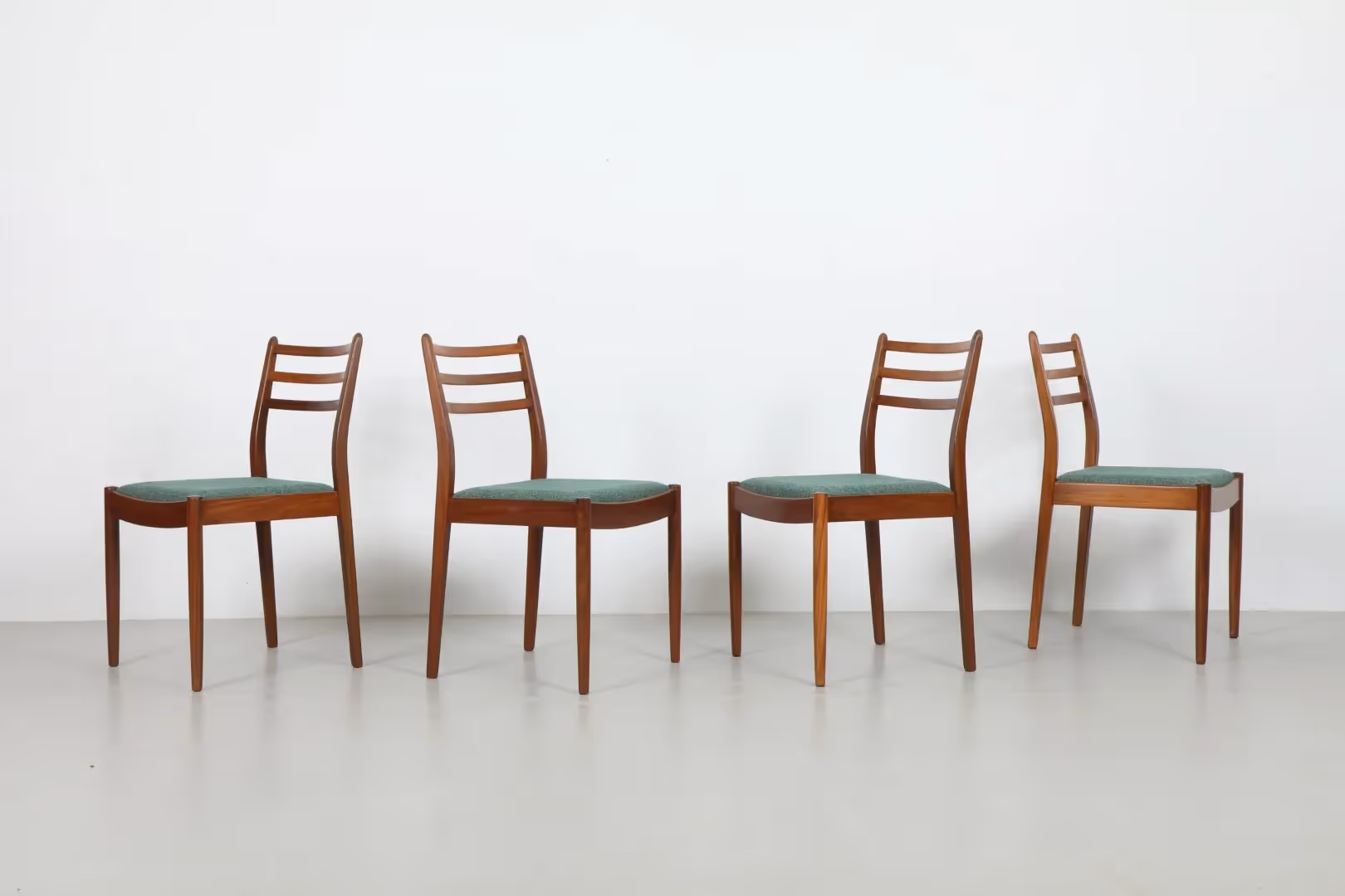 Four Slender Victor Wilkins 'Fresco' Model 4534 Ladder Back Dining Chairs by G-Plan