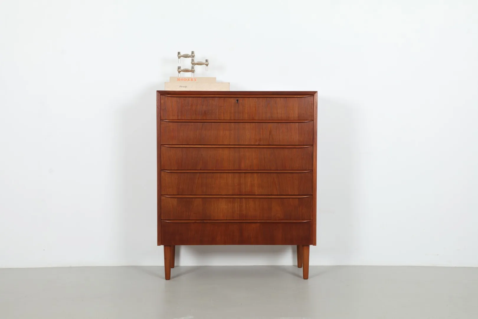 Linear Mid-Century Danish Teak Chest of Drawers