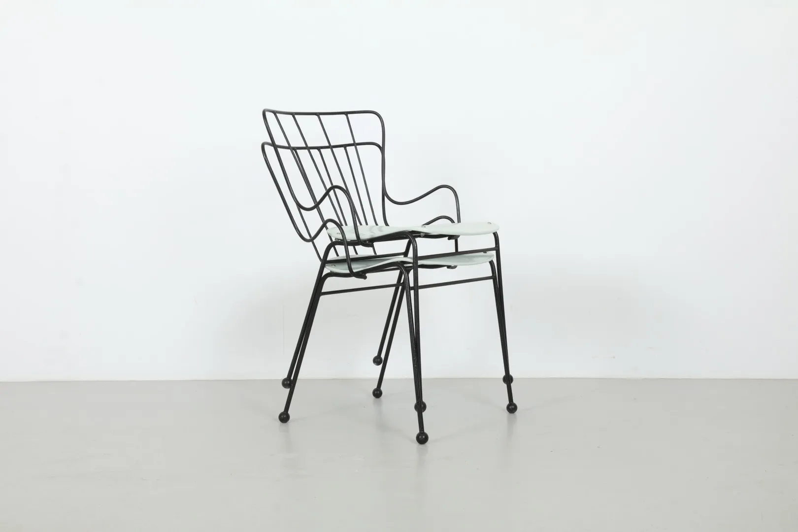 Pair of Inspired Ernest Race 'Antelope' Chairs by Race Furniture