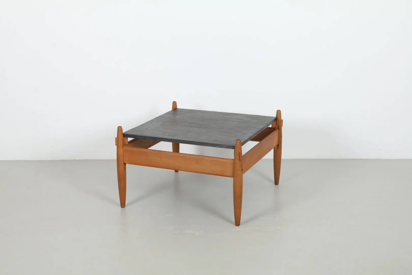 Bold Sergio Rodrigues Style Coffee Table with Slate Top