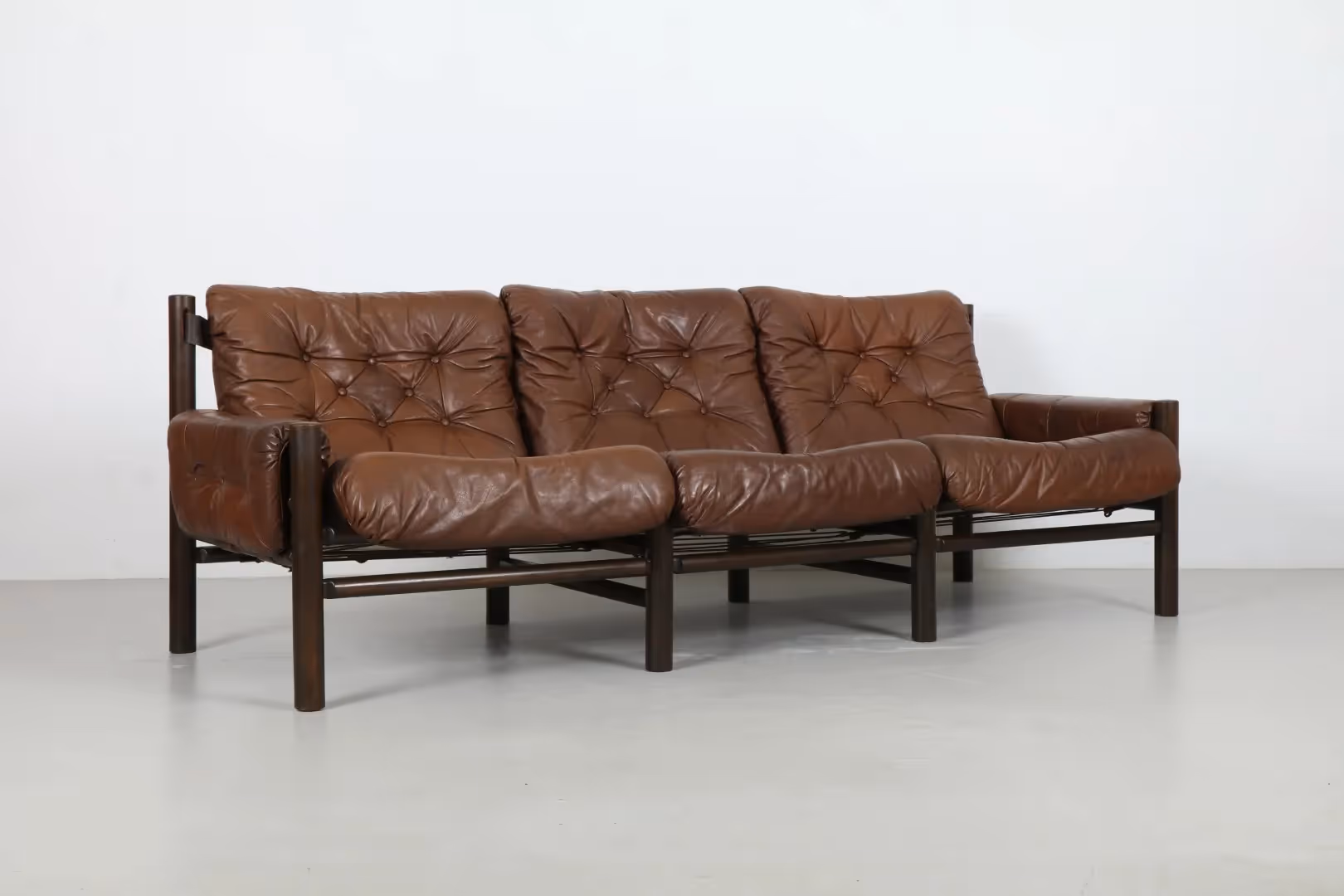 Deluxe Ivar Opsvik 'Tunis' Leather Safari Sofa by Bruksbo