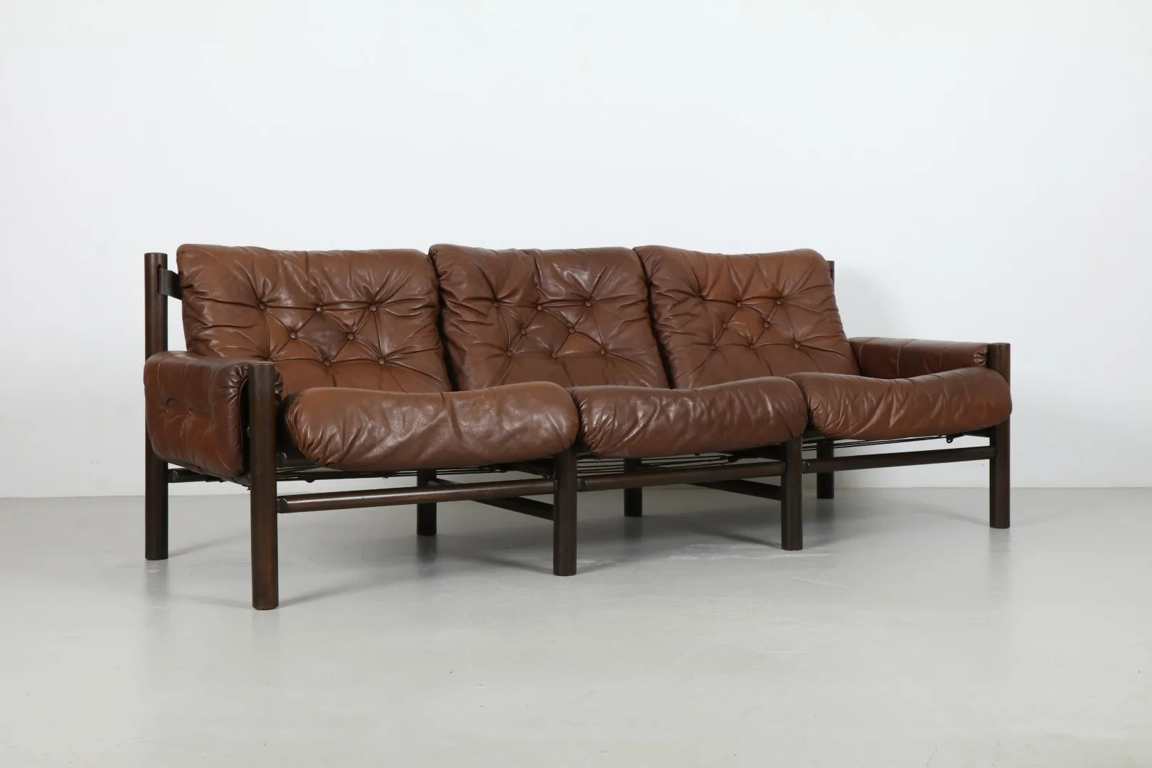 Deluxe Ivar Opsvik 'Tunis' Leather Safari Sofa by Bruksbo