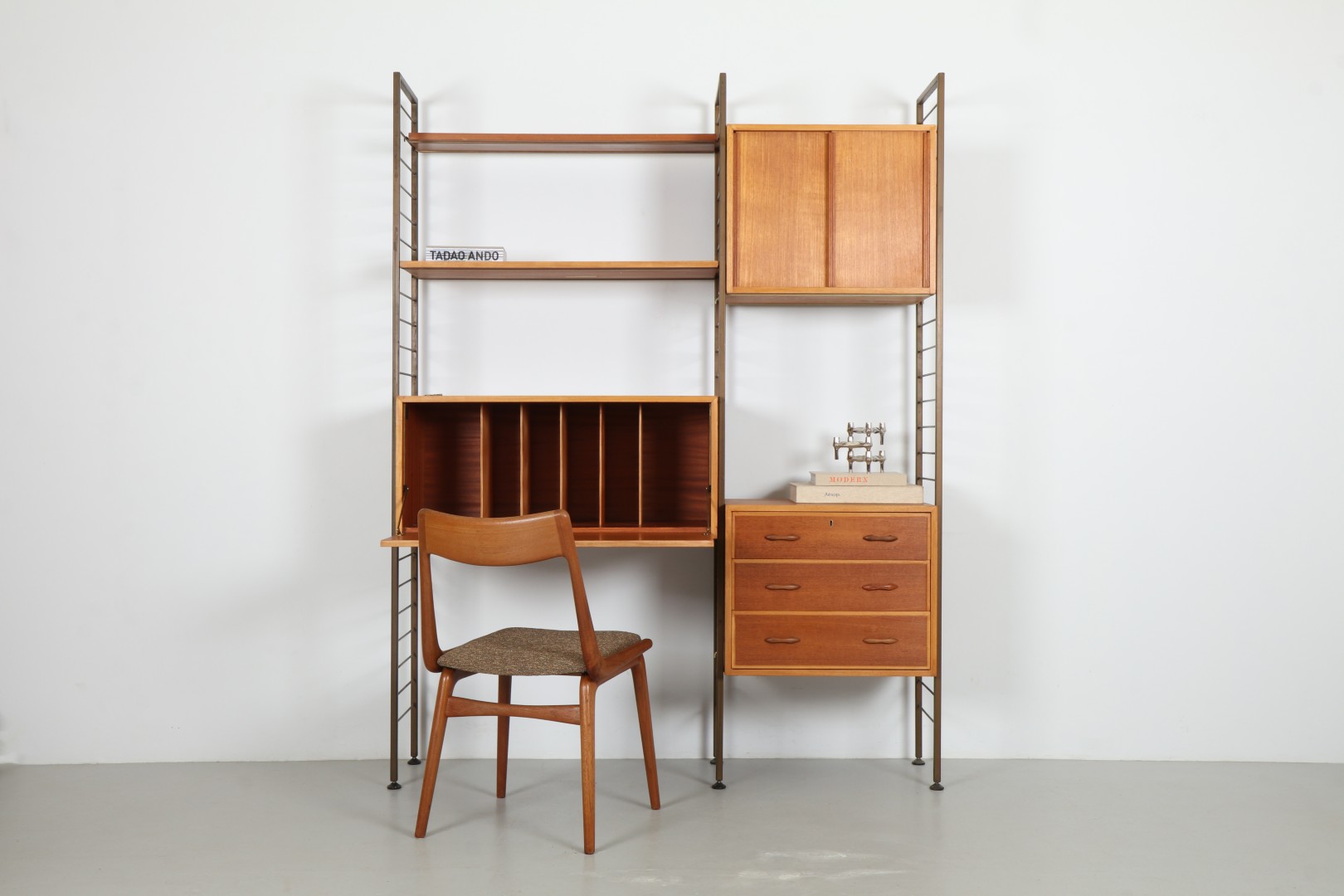 Iconic Robert Heal 'Ladderax' Freestanding Two Bay Shelving Unit by Staples