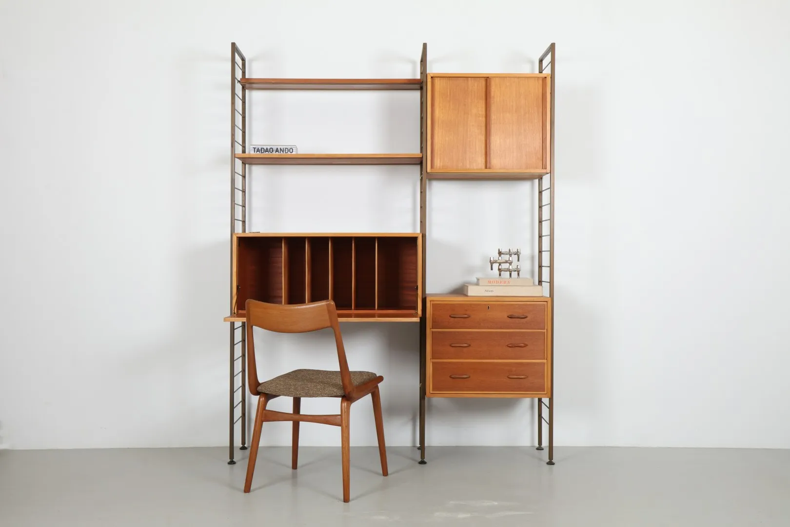 Iconic Robert Heal 'Ladderax' Freestanding Two Bay Shelving Unit by Staples