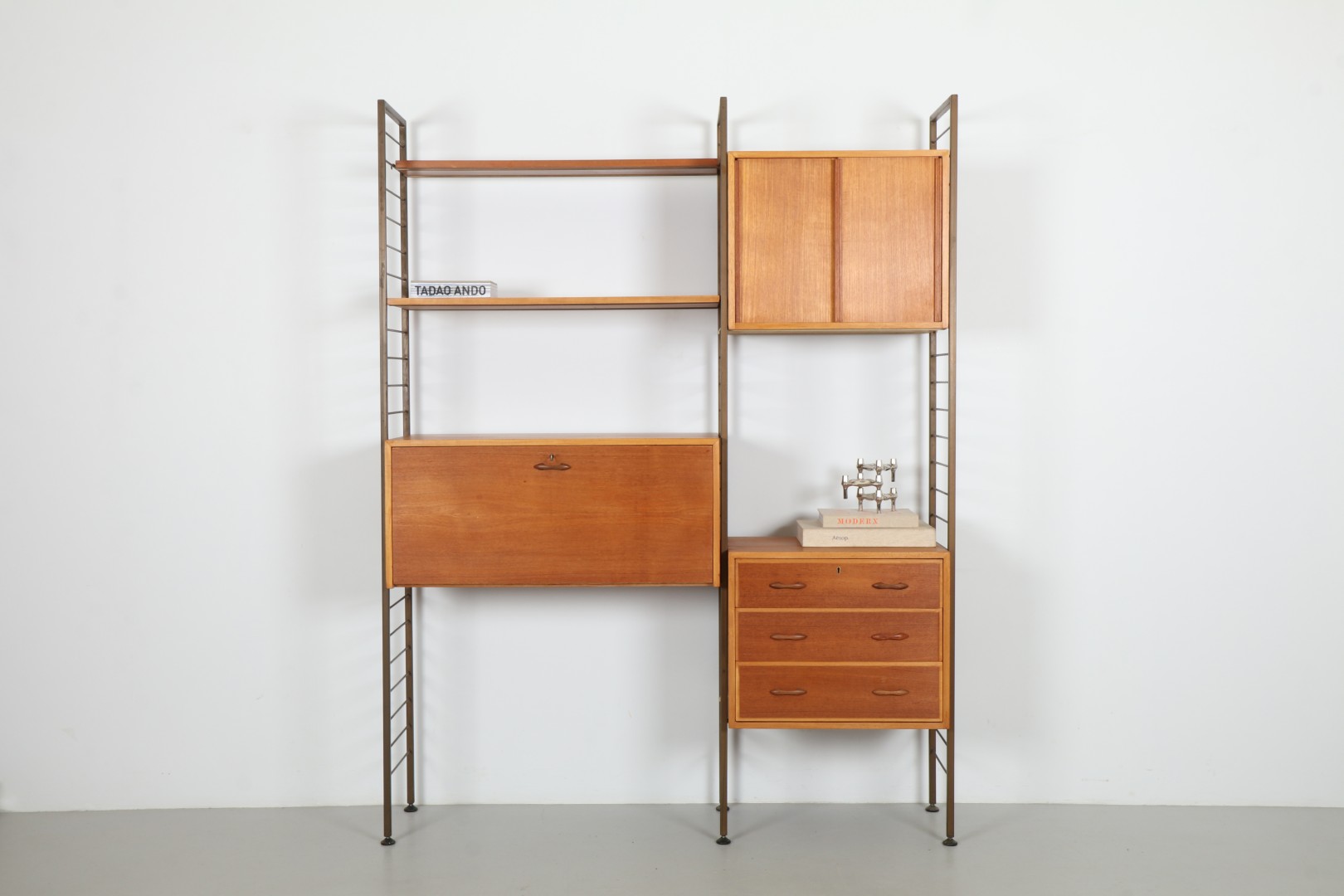 Iconic Robert Heal 'Ladderax' Freestanding Two Bay Shelving Unit by Staples