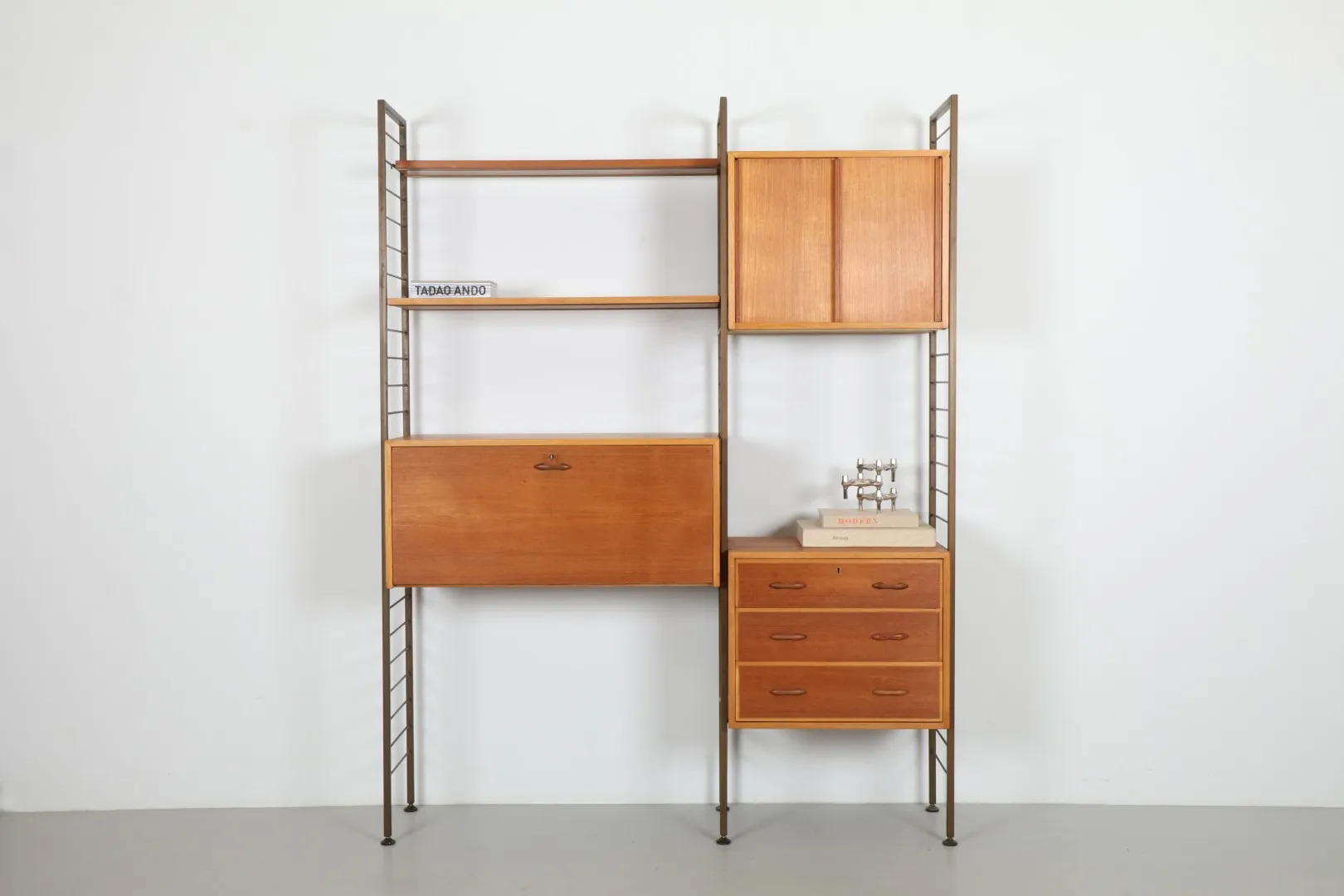 Iconic Robert Heal 'Ladderax' Freestanding Two Bay Shelving Unit by Staples