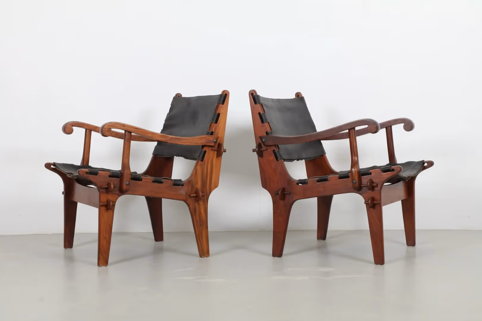 Pair of Iconic Ángel Pazmiño Armchairs by Muebles de Estilo, Ecuador