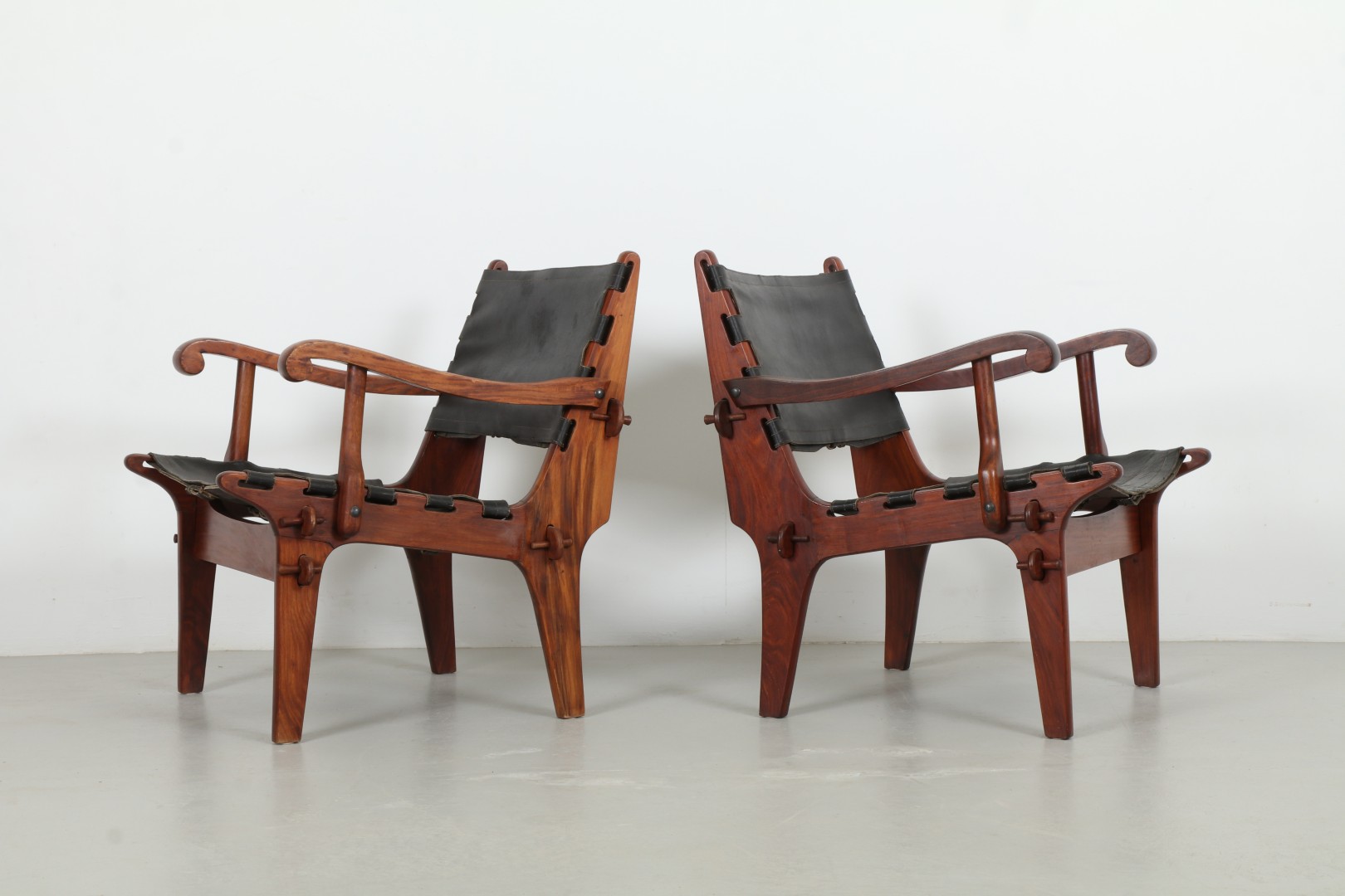 Pair of Iconic Ángel Pazmiño Armchairs by Muebles de Estilo, Ecuador