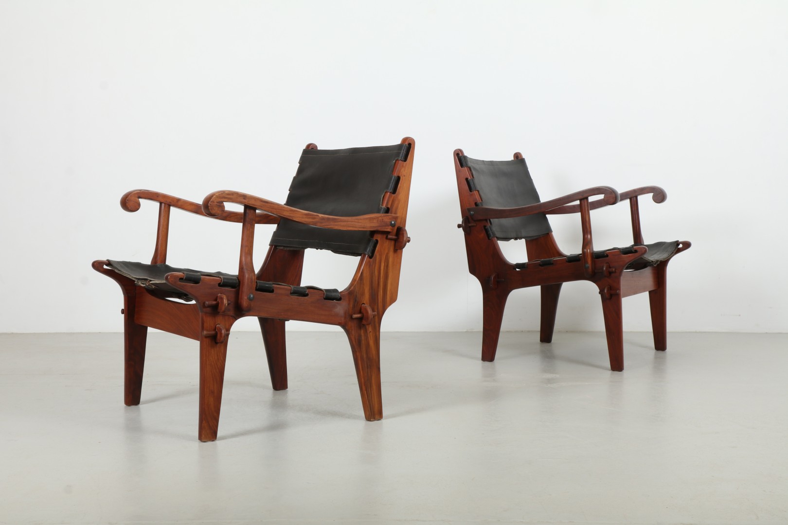 Pair of Iconic Ángel Pazmiño Armchairs by Muebles de Estilo, Ecuador