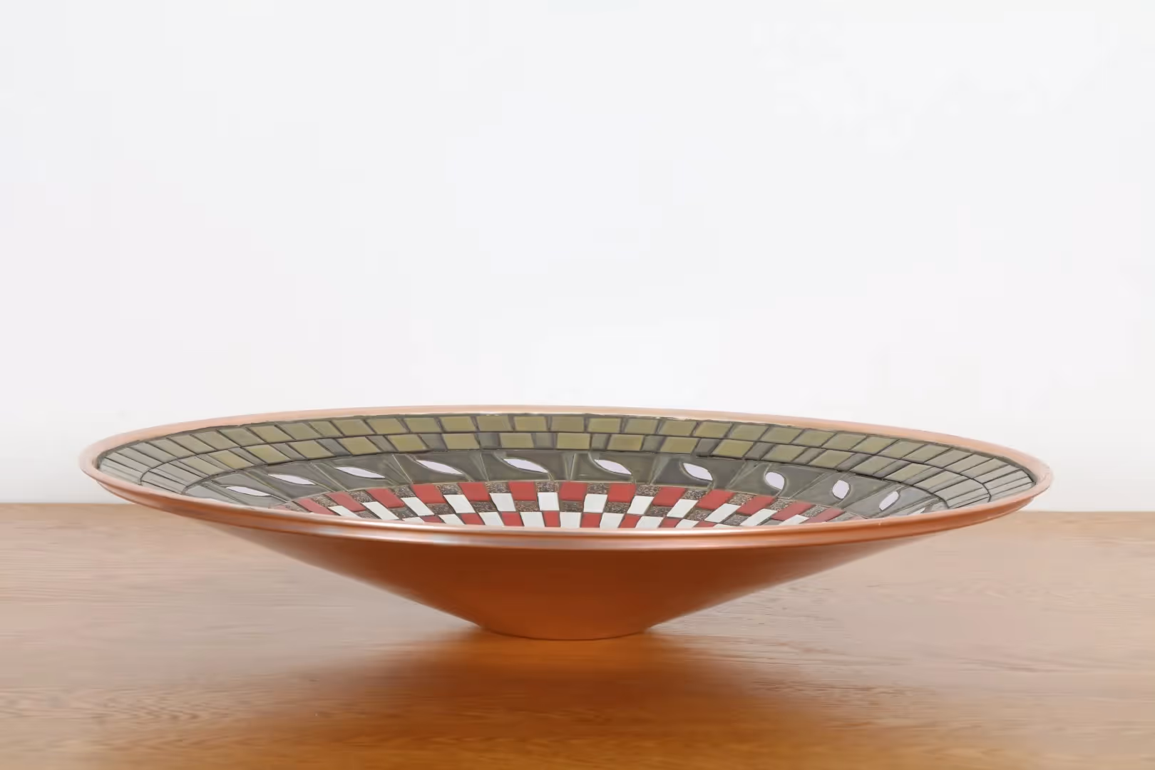 Monumental Mosaic Tile Charger by John Crichton | Late Autumn Green 