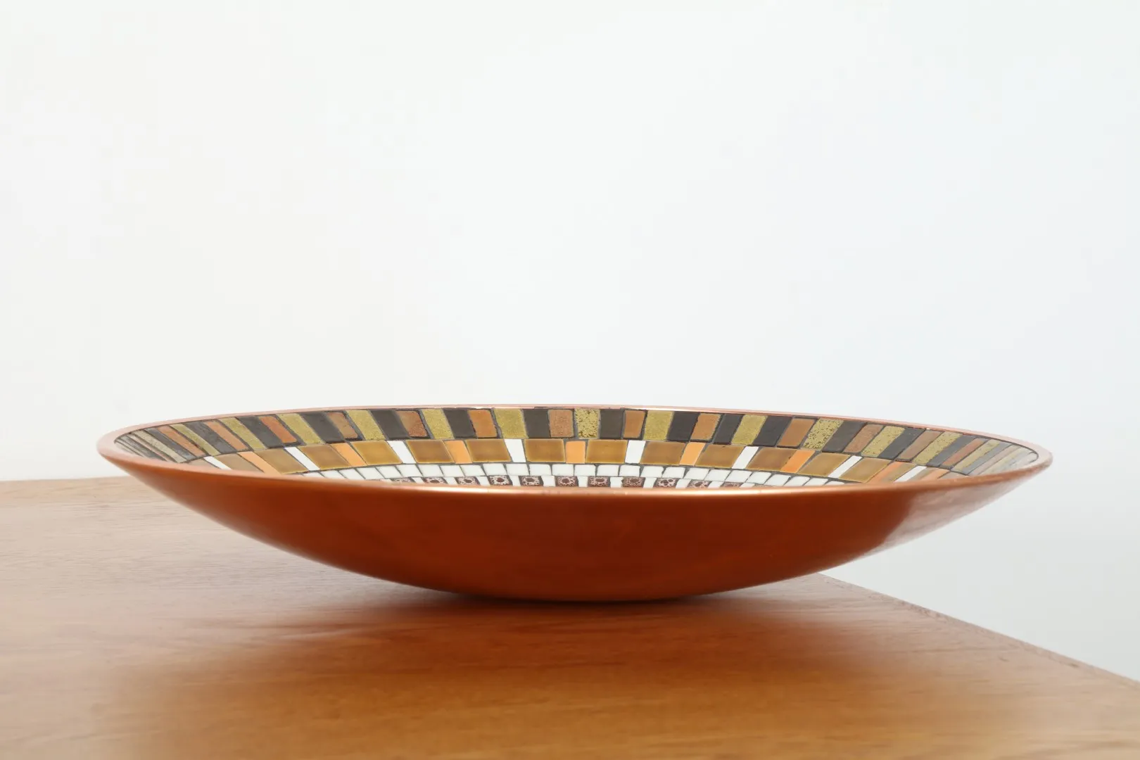 XL John Crichton Mosaic Tile Charger | Molten Mustard