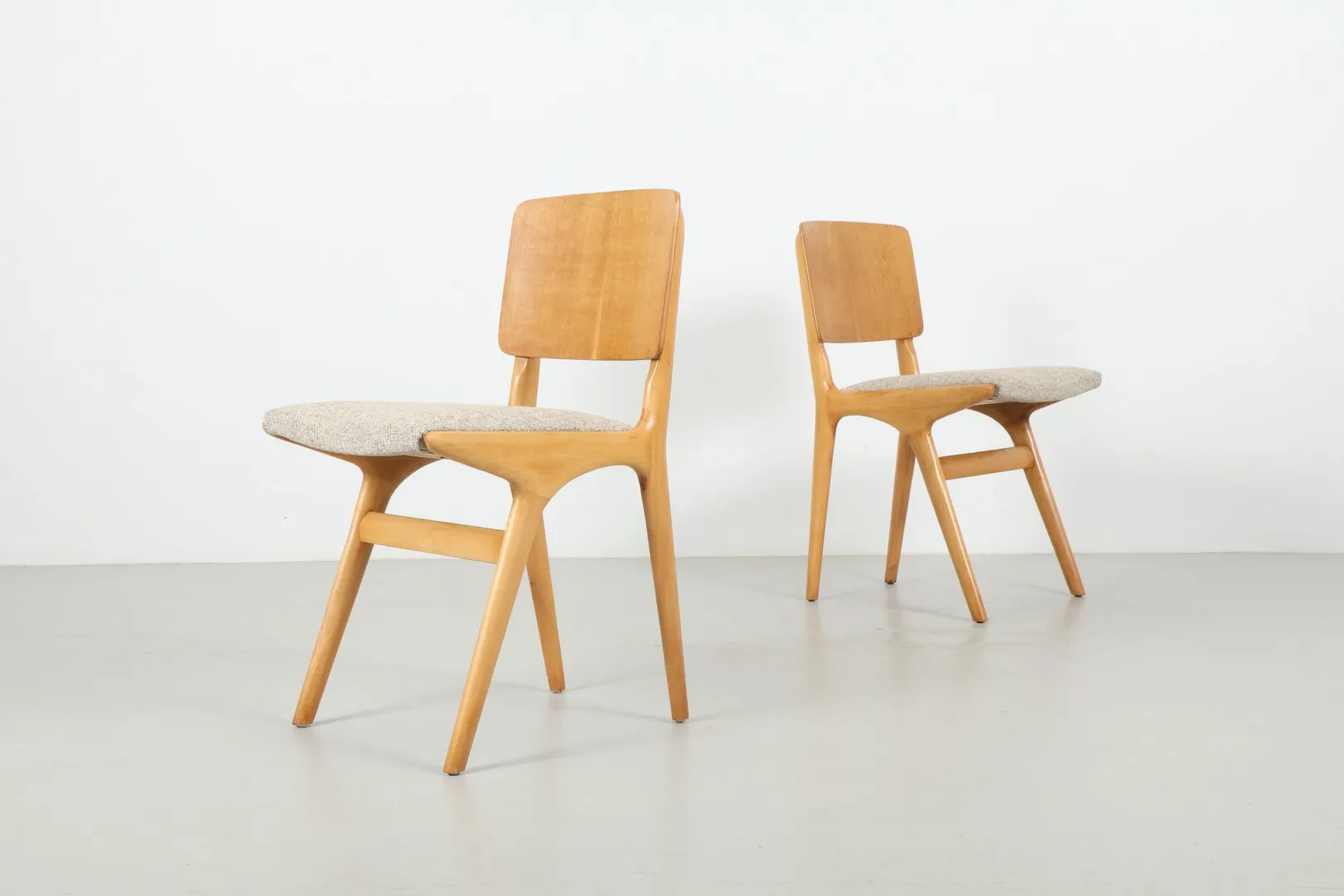 Six Curvaceous David Walker 'Alandale' Model V Dining Chairs by Dalescraft