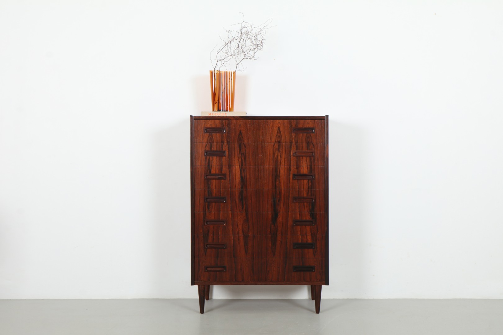 Sharp Hugo Nielsen Rosewood Chest of Drawers by Uhrhoj Mobelfabrik